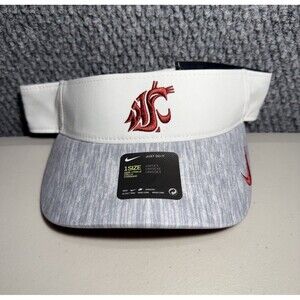 Nike Washington State Cougars Visor Hat White Strap Back Dri-Fit Golf Cap New